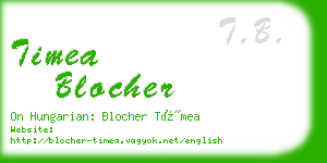 timea blocher business card